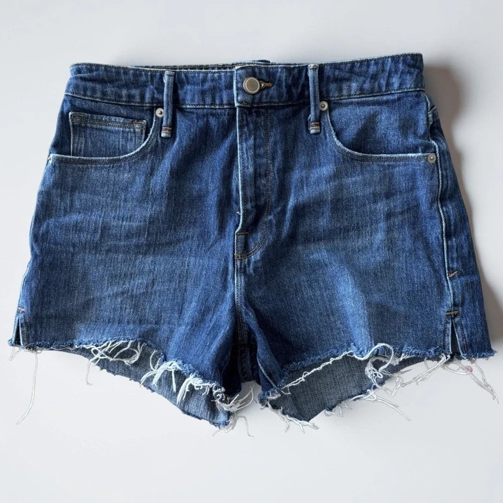 Good American‎ Medium Wash Denim Cuttoff Shorts Size 4 27